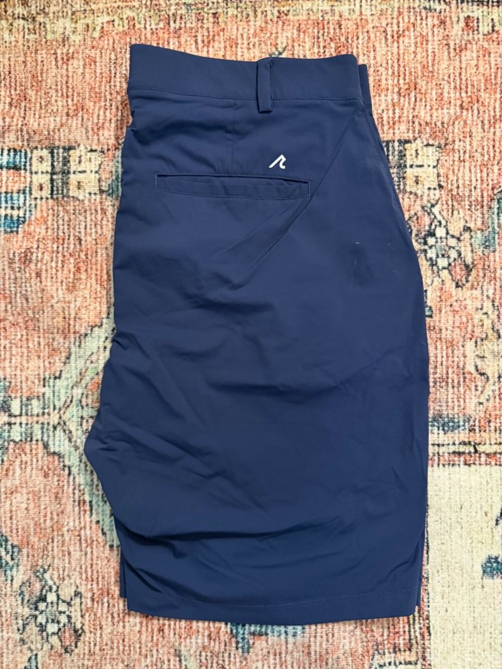 Redvanly Hanover Pull-On Short in Navy - Size L x 9" Performance Stretch Golf
